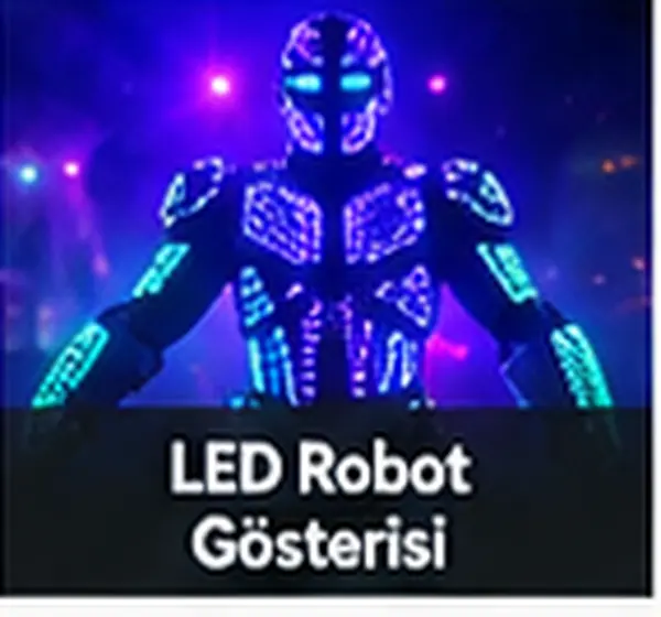LED Robot Gösterisi hizmeti için gösteri ve etkinlik görseli